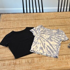 Black and Tie-Dye Women's Crop Tops Women's Small $10 for‎ both